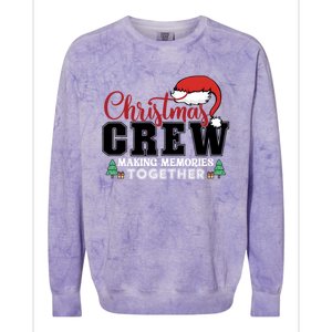 Christmas Crew Funny Matching Family With Santa Hat Colorblast Crewneck Sweatshirt