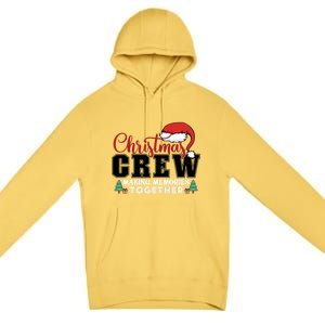 Christmas Crew Funny Matching Family With Santa Hat Premium Pullover Hoodie