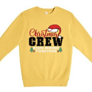 Christmas Crew Funny Matching Family With Santa Hat Premium Crewneck Sweatshirt