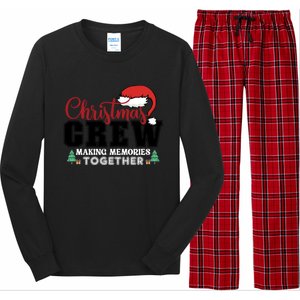 Christmas Crew Funny Matching Family With Santa Hat Long Sleeve Pajama Set