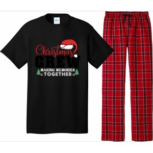 Christmas Crew Funny Matching Family With Santa Hat Pajama Set