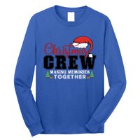 Christmas Crew Funny Matching Family With Santa Hat Long Sleeve Shirt