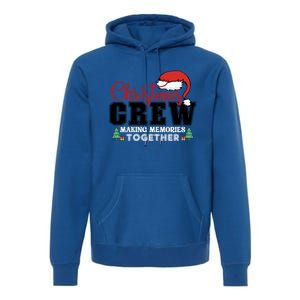 Christmas Crew Funny Matching Family With Santa Hat Premium Hoodie