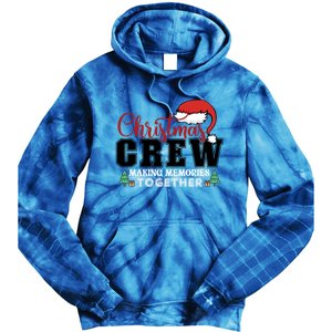 Christmas Crew Funny Matching Family With Santa Hat Tie Dye Hoodie