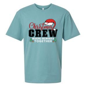 Christmas Crew Funny Matching Family With Santa Hat Sueded Cloud Jersey T-Shirt