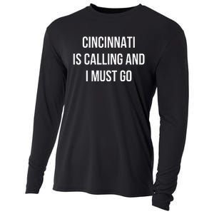 Cincinnati City Funny Cincinnati Cooling Performance Long Sleeve Crew