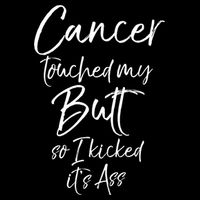 Colon Cancer Fun Cancer Touched My Butt So I Kicked It's Ass Meaningful Gift Flat Bill Trucker Hat