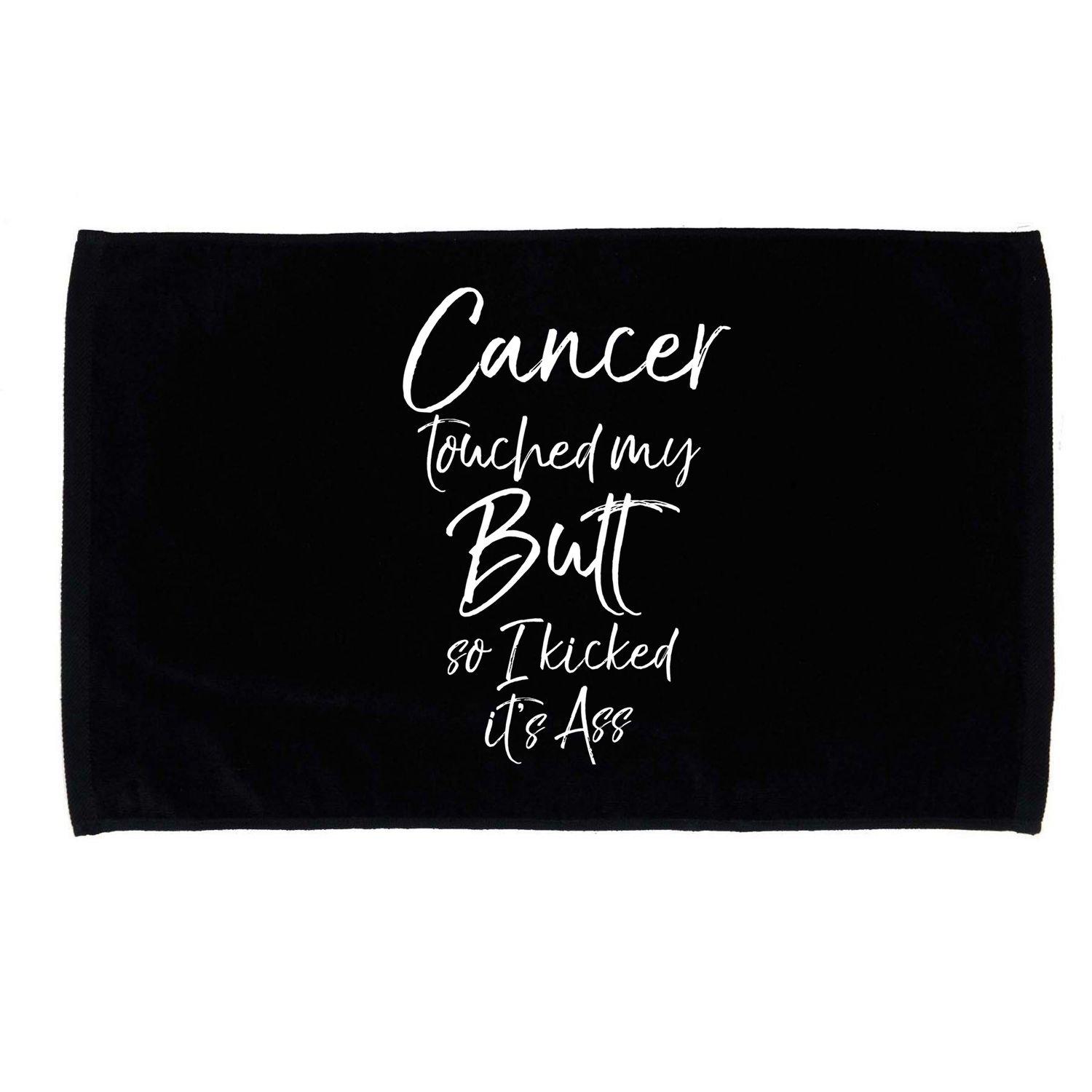 Colon Cancer Fun Cancer Touched My Butt So I Kicked It's Ass Meaningful Gift Microfiber Hand Towel