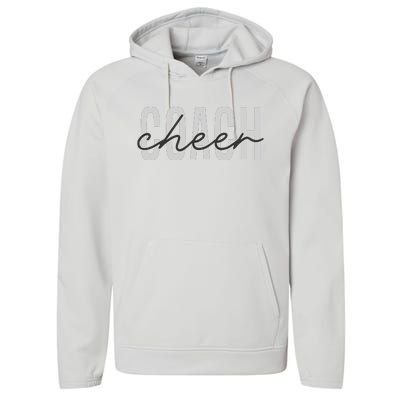 Cheer Coach Funny Design Cute Cheer Coach Cool Coaching Performance Fleece Hoodie