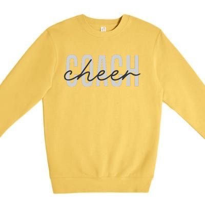 Cheer Coach Funny Design Cute Cheer Coach Cool Coaching Premium Crewneck Sweatshirt