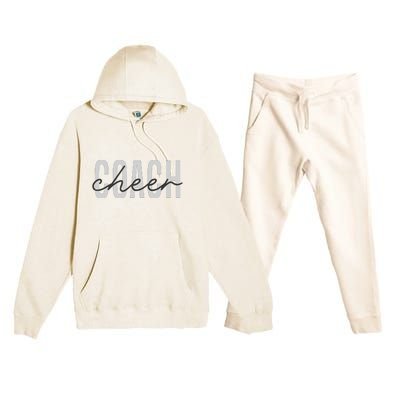 Cheer Coach Funny Design Cute Cheer Coach Cool Coaching Premium Hooded Sweatsuit Set