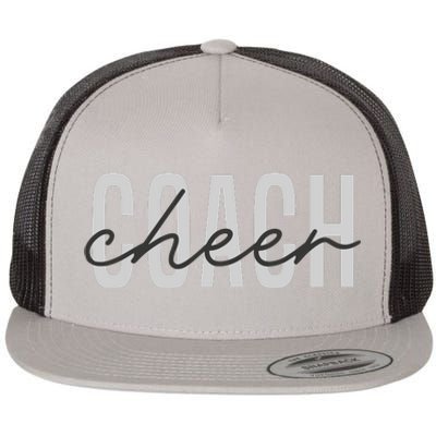 Cheer Coach Funny Design Cute Cheer Coach Cool Coaching Flat Bill Trucker Hat