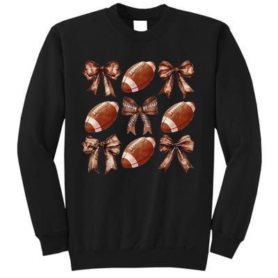 Cheer Coquette Football Bow Football For Women Girl Gift Sweatshirt