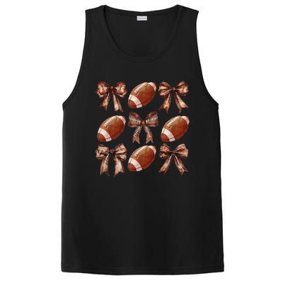 Cheer Coquette Football Bow Football For Women Girl Gift PosiCharge Competitor Tank