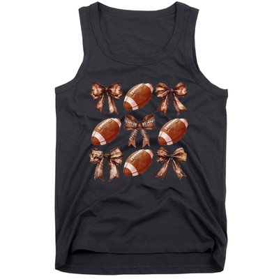 Cheer Coquette Football Bow Football For Women Girl Gift Tank Top