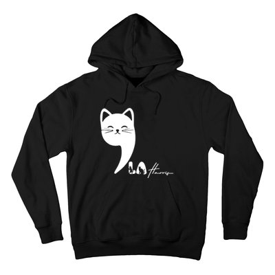 Cute Commala Funny Cat Comma La Hoodie