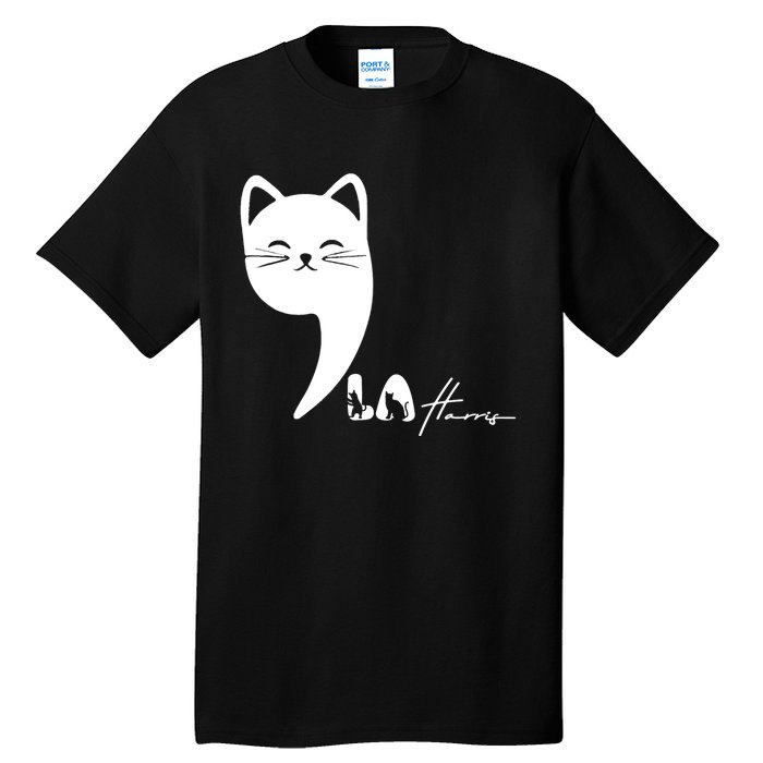 Cute Commala Funny Cat Comma La Tall T-Shirt