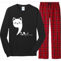 Cute Commala Funny Cat Comma La Long Sleeve Pajama Set