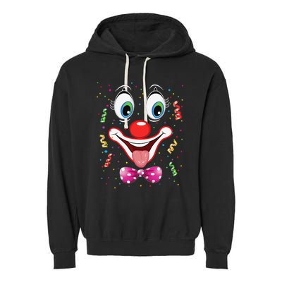 Carnival Clown Face Circus Carnivals Garment-Dyed Fleece Hoodie
