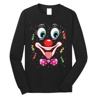 Carnival Clown Face Circus Carnivals Long Sleeve Shirt