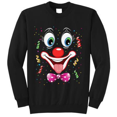 Carnival Clown Face Circus Carnivals Sweatshirt