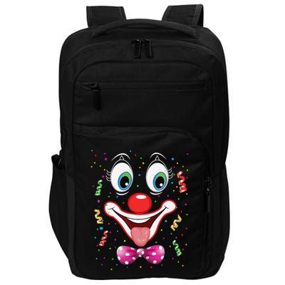 Carnival Clown Face Circus Carnivals Impact Tech Backpack