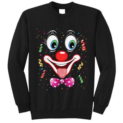 Carnival Clown Face Circus Carnivals Tall Sweatshirt