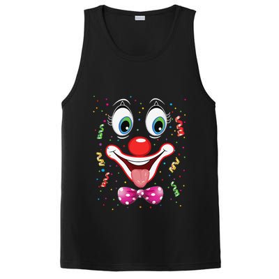 Carnival Clown Face Circus Carnivals PosiCharge Competitor Tank