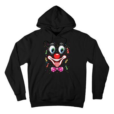 Carnival Clown Face Circus Carnivals Tall Hoodie