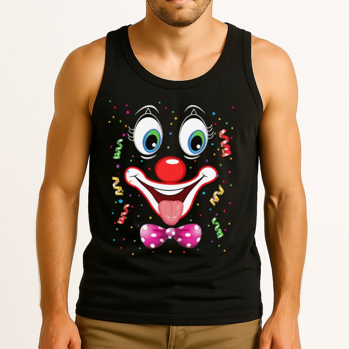 Carnival Clown Face Circus Carnivals Tank Top