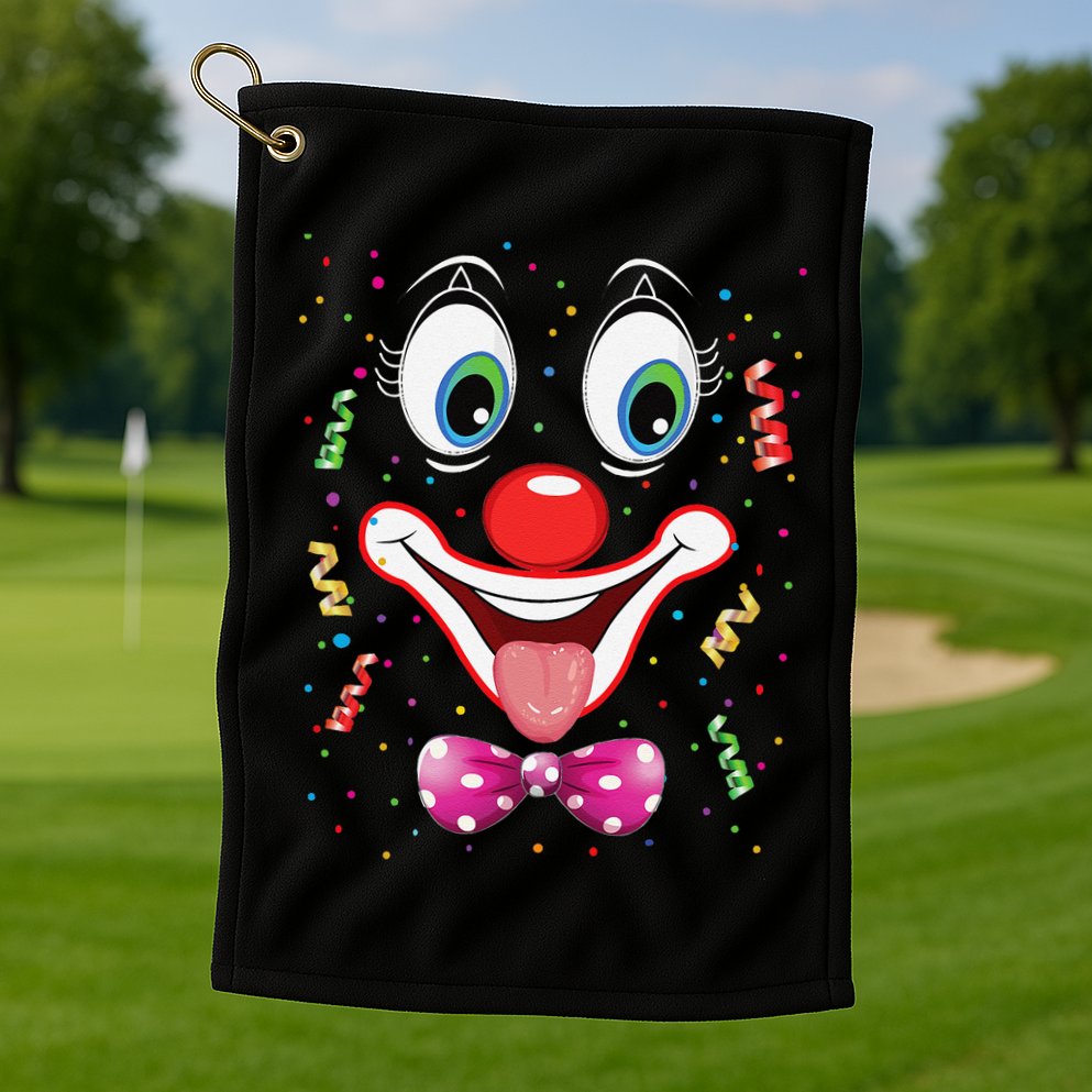 Carnival Clown Face Circus Carnivals Golf Towel