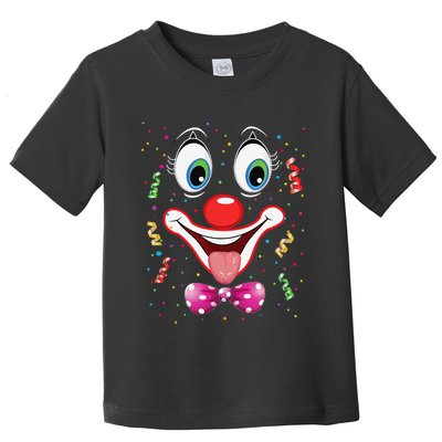 Carnival Clown Face Circus Carnivals Toddler T-Shirt