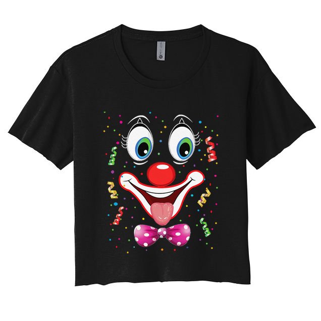 Carnival Clown Face Circus Carnivals Crop Top
