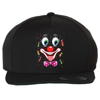 Carnival Clown Face Circus Carnivals Wool Snapback Cap