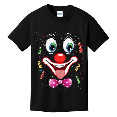 Carnival Clown Face Circus Carnivals Kids T-Shirt