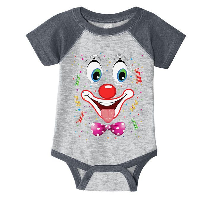 Carnival Clown Face Circus Carnivals Infant Baby Jersey Bodysuit