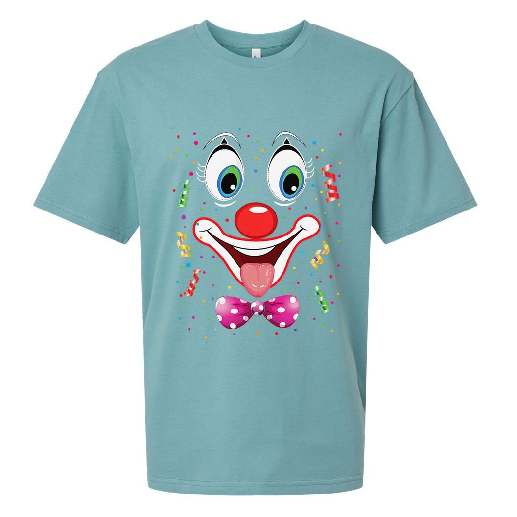 Carnival Clown Face Circus Carnivals Sueded Cloud Jersey T-Shirt