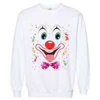 Carnival Clown Face Circus Carnivals Garment-Dyed Sweatshirt