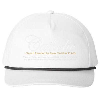 Catholic Church Founded By Jesus Christ In 33 A.D. Snapback Five-Panel Rope Hat