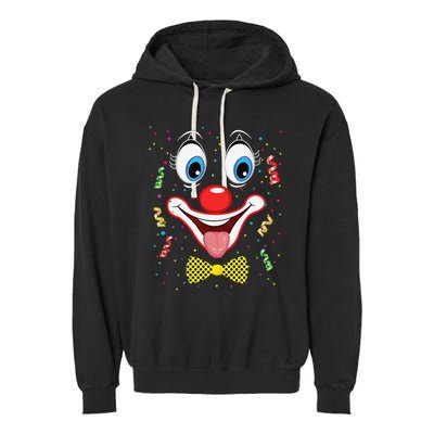 Carnival Clown Face Circus Carnivals Garment-Dyed Fleece Hoodie