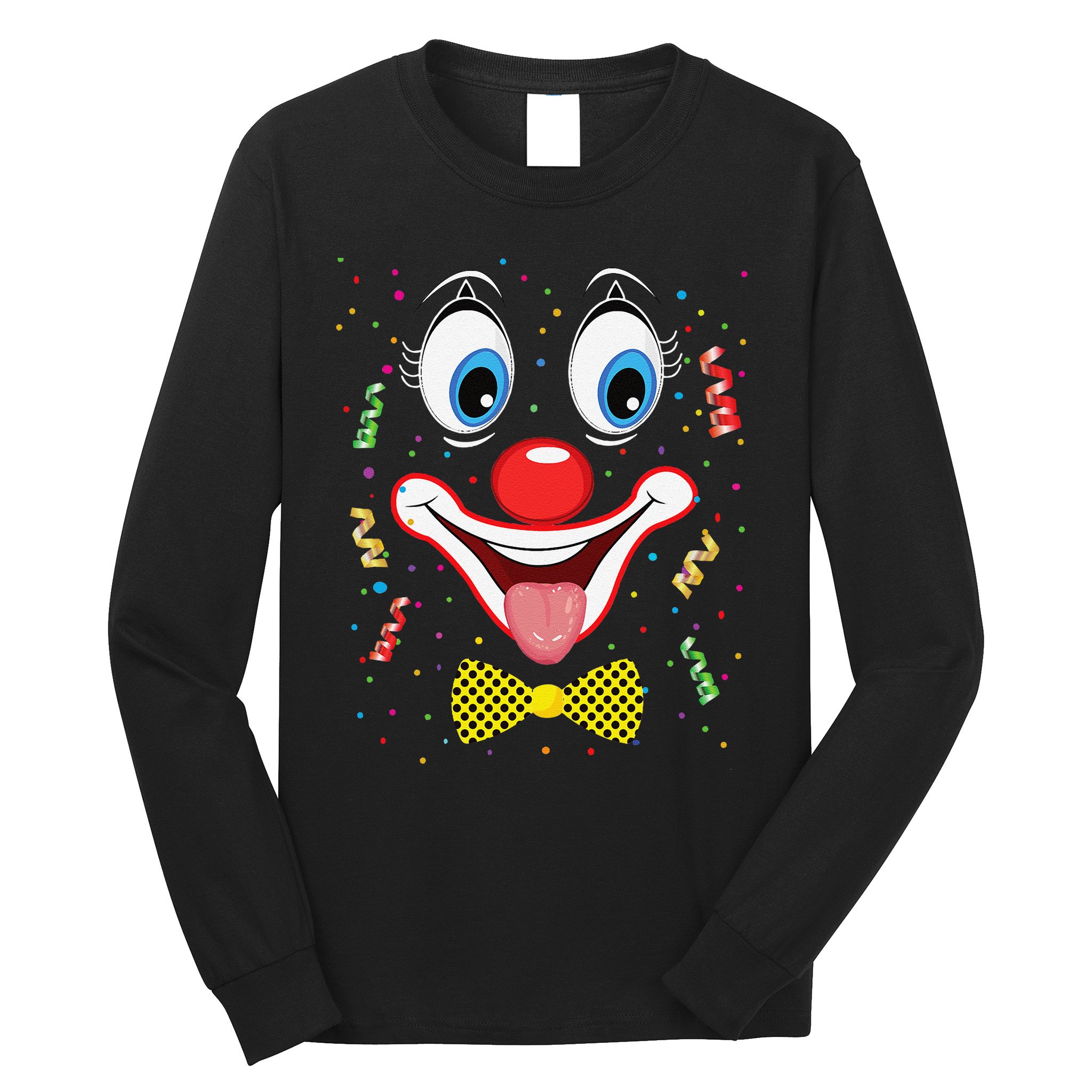 Carnival Clown Face Circus Carnivals Long Sleeve Shirt