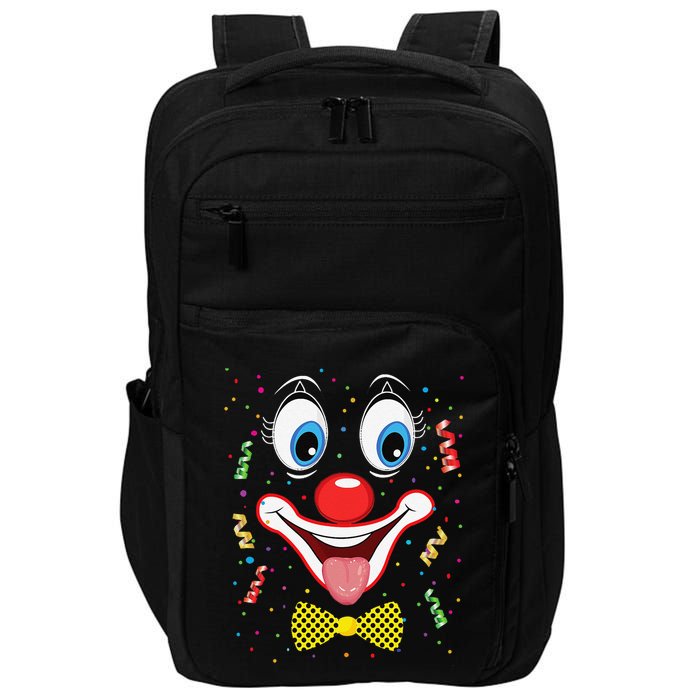 Carnival Clown Face Circus Carnivals Impact Tech Backpack
