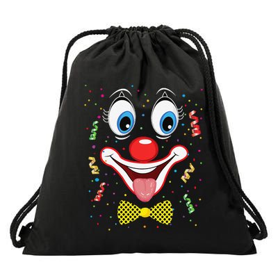 Carnival Clown Face Circus Carnivals Drawstring Bag
