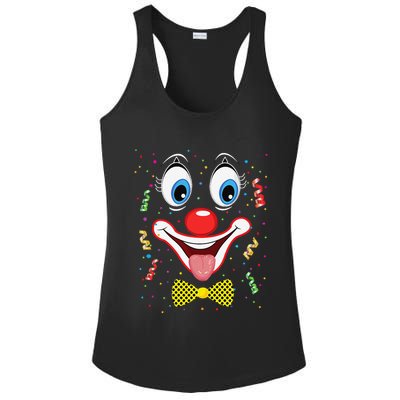 Carnival Clown Face Circus Carnivals Ladies PosiCharge Competitor Racerback Tank