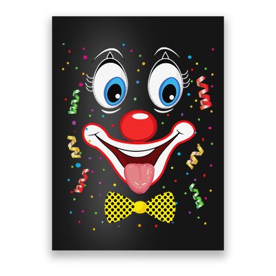 Carnival Clown Face Circus Carnivals Poster