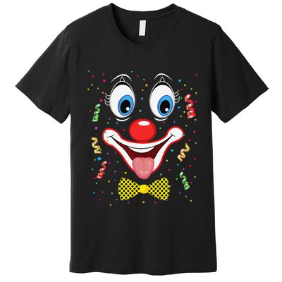 Carnival Clown Face Circus Carnivals Premium T-Shirt