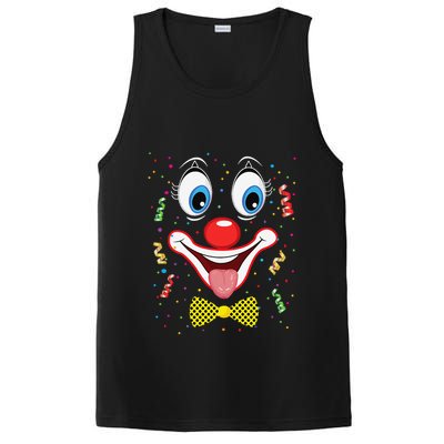 Carnival Clown Face Circus Carnivals PosiCharge Competitor Tank