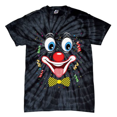 Carnival Clown Face Circus Carnivals Tie-Dye T-Shirt