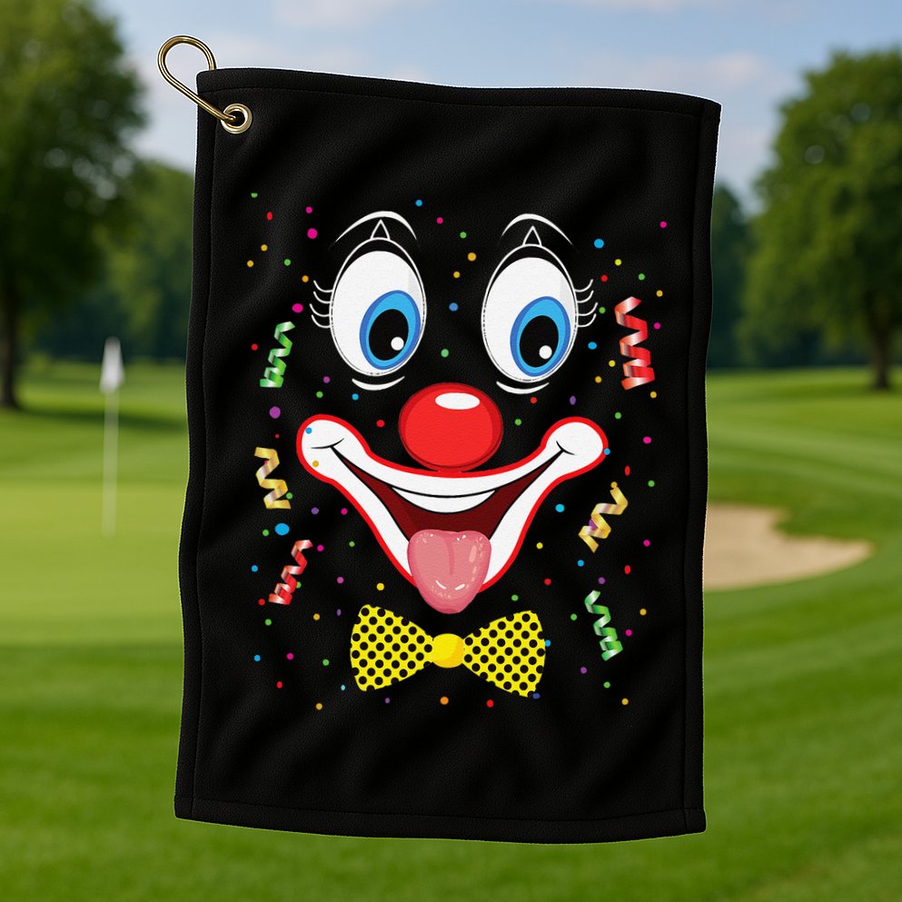 Carnival Clown Face Circus Carnivals Golf Towel