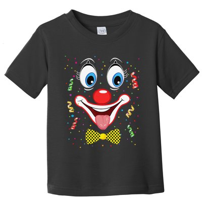 Carnival Clown Face Circus Carnivals Toddler T-Shirt